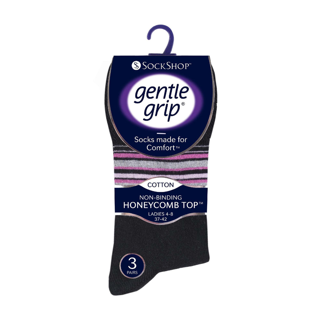 6 Pack Ladies Non Elastic Novelty Design Socks