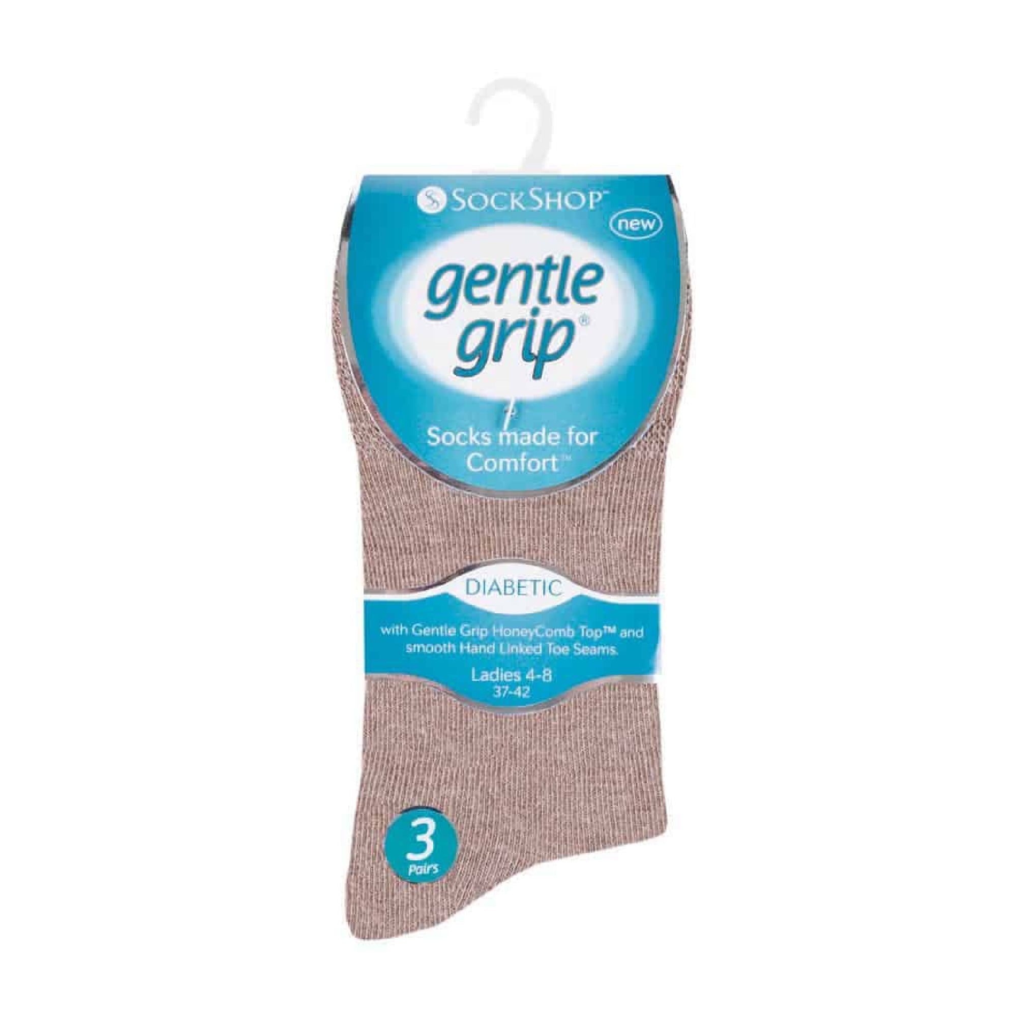 6 Pack Ladies Patterned Cotton Non Elastic Socks