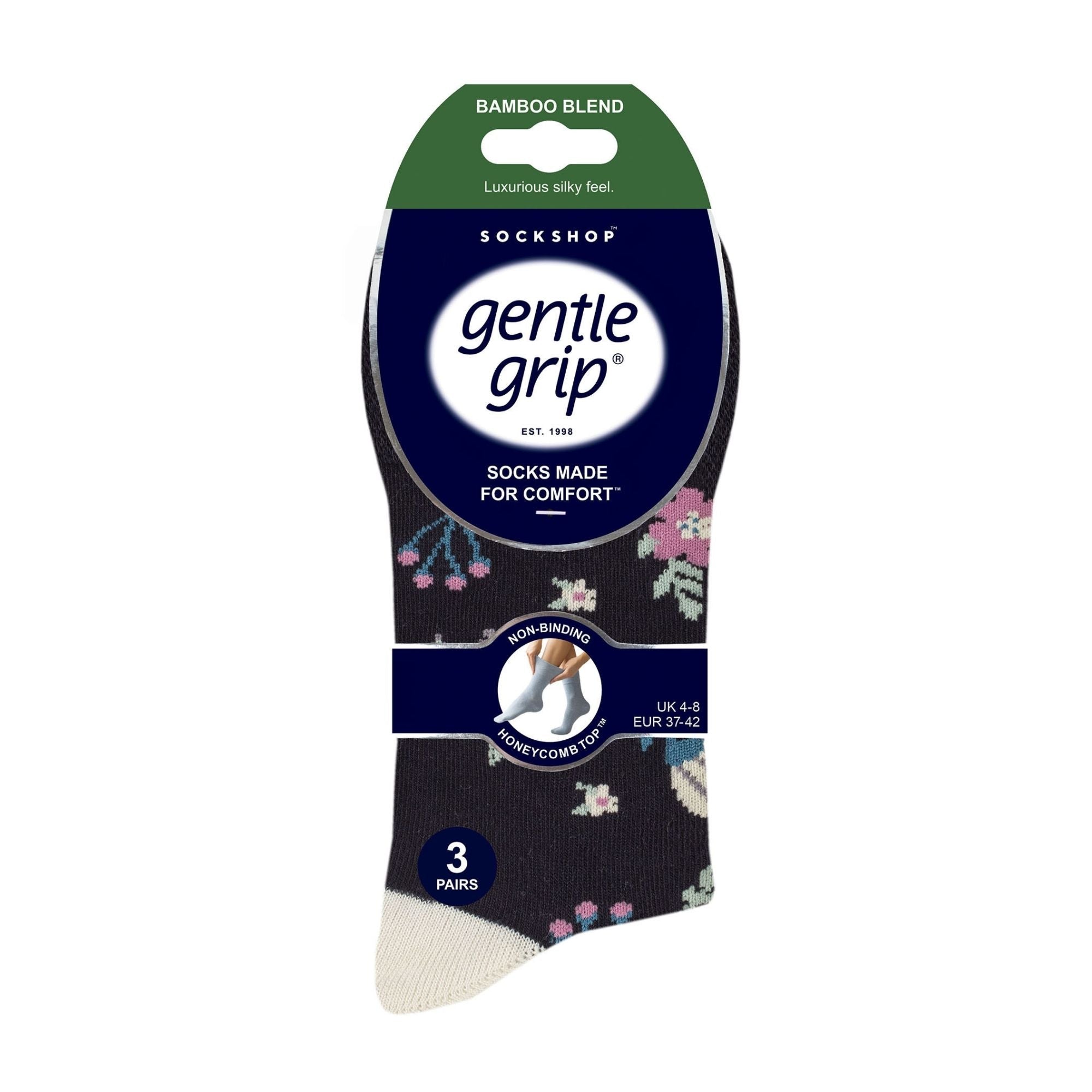 6 Pack Ladies Non Elastic Loose Top Bamboo Socks