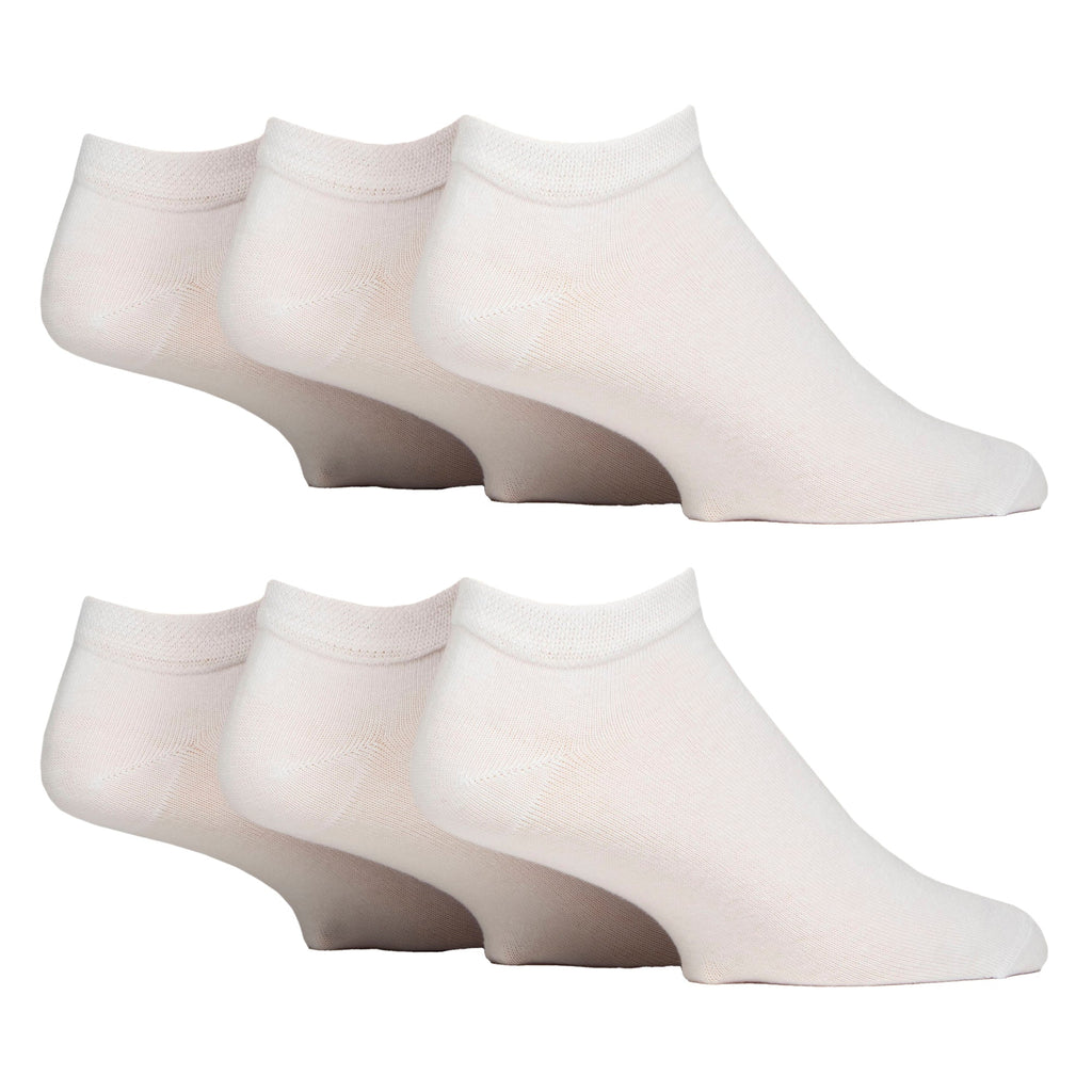 6 Pack Mens Diabetic Trainer Socks | Loose Top Wide Ankle Socks