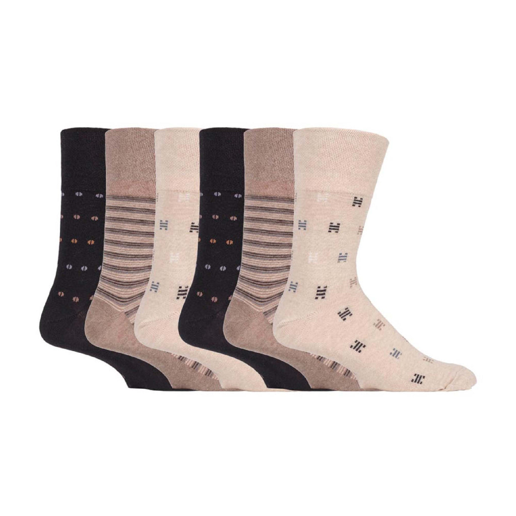 6 Pack Mens Non Elastic HoneyComb Cotton Socks