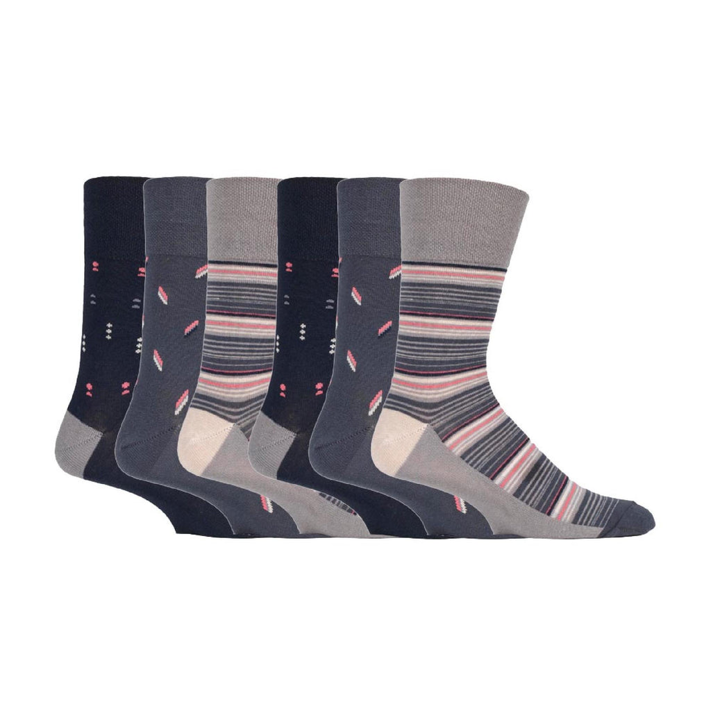 6 Pack Mens Non Elastic HoneyComb Cotton Socks
