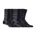 6 Pack Mens Non Elastic Loose Top Patterned Socks