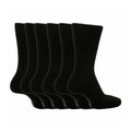 6 Pack Mens Loose Top Plain Coloured Cotton Socks
