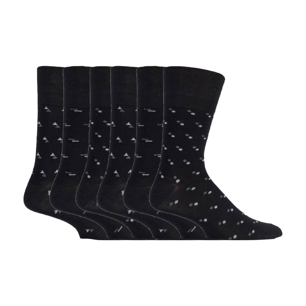 6 Pack Mens Non Elastic Loose Top Bamboo Socks