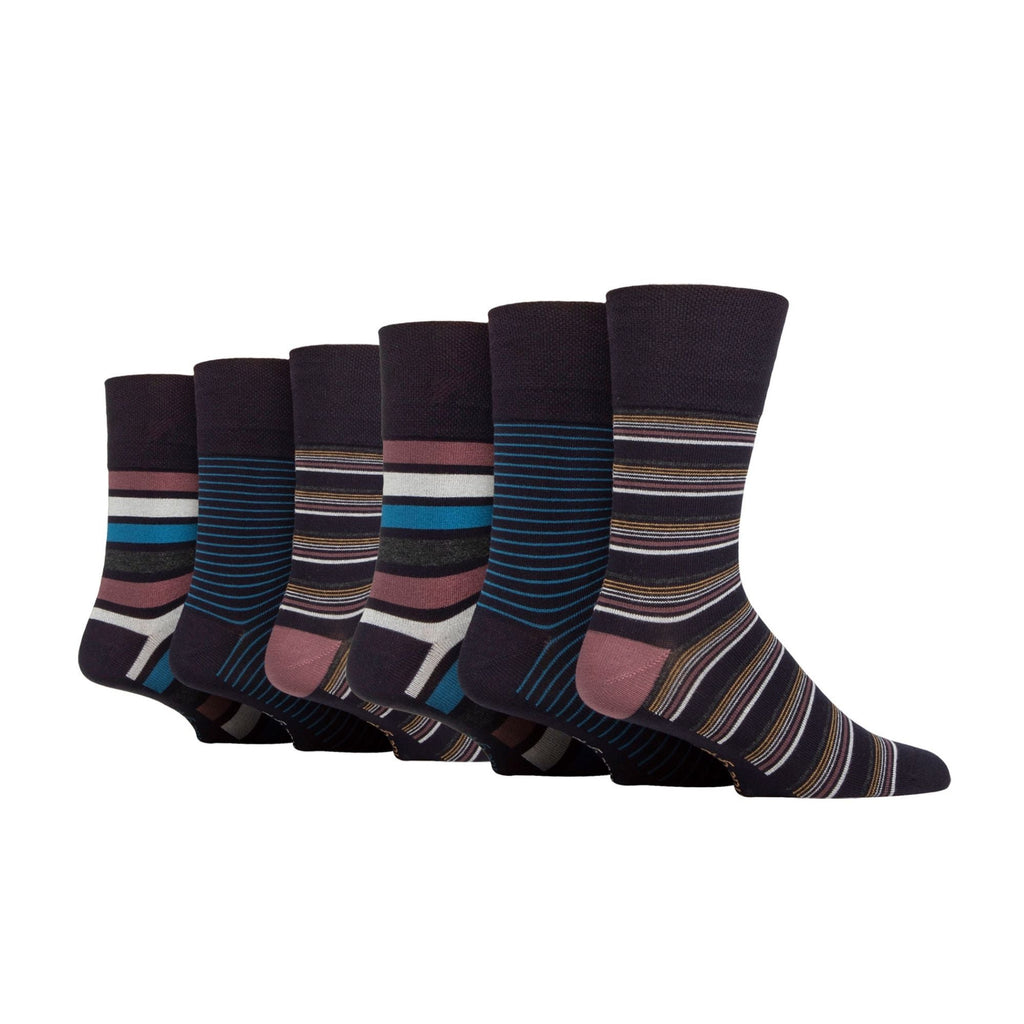 6 Pack Mens Non Elastic Loose Top Bamboo Socks