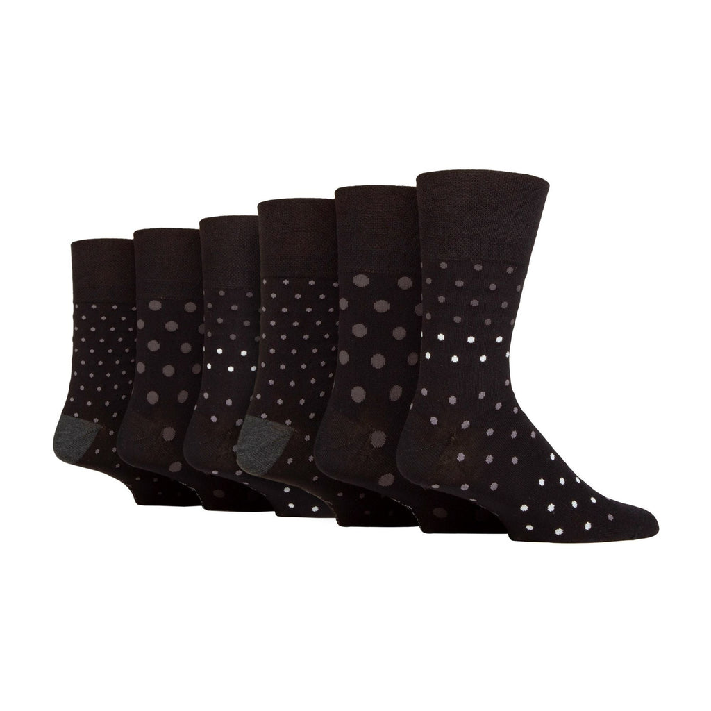6 Pack Mens Non Elastic Loose Top Bamboo Socks