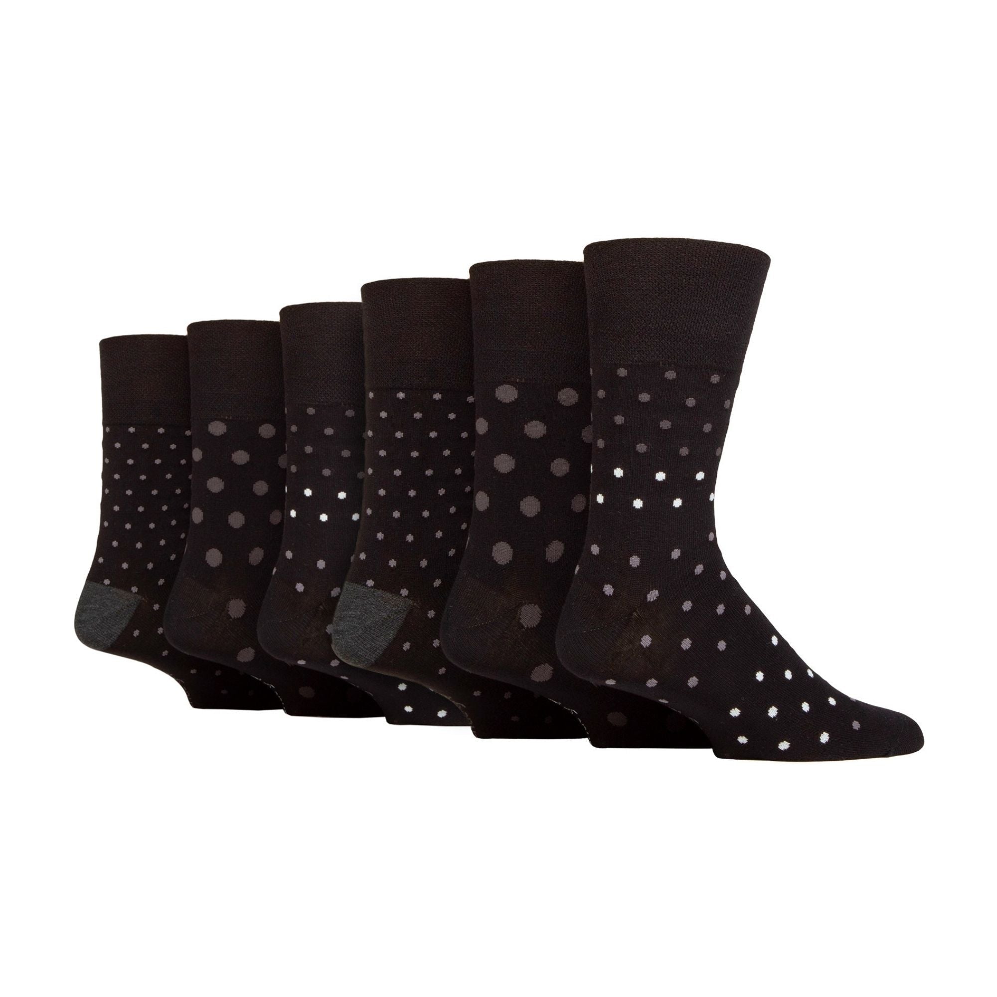 6 Pack Mens Non Elastic Loose Top Bamboo Socks