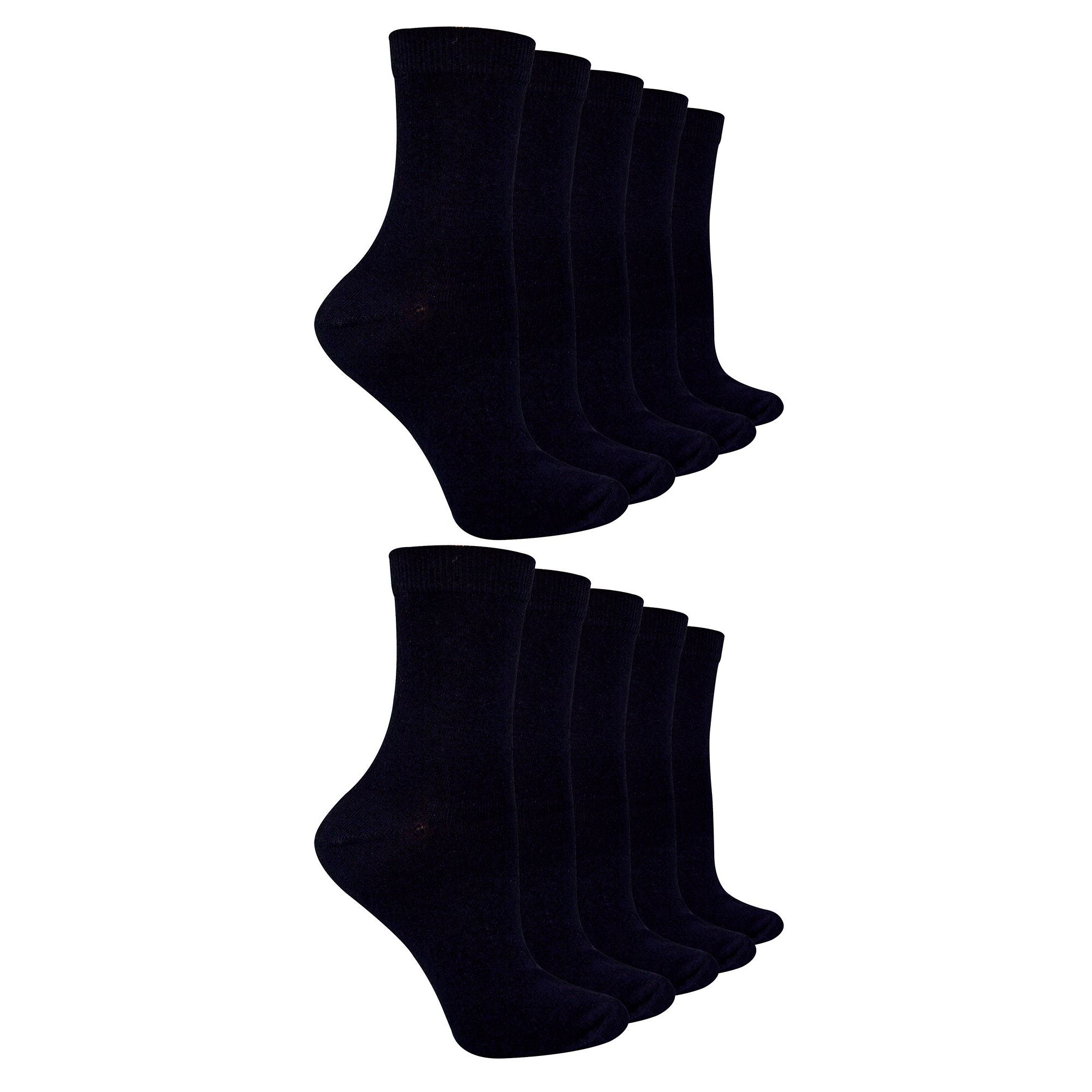 10 Pack Ladies Value Pack Heel & Toe Socks
