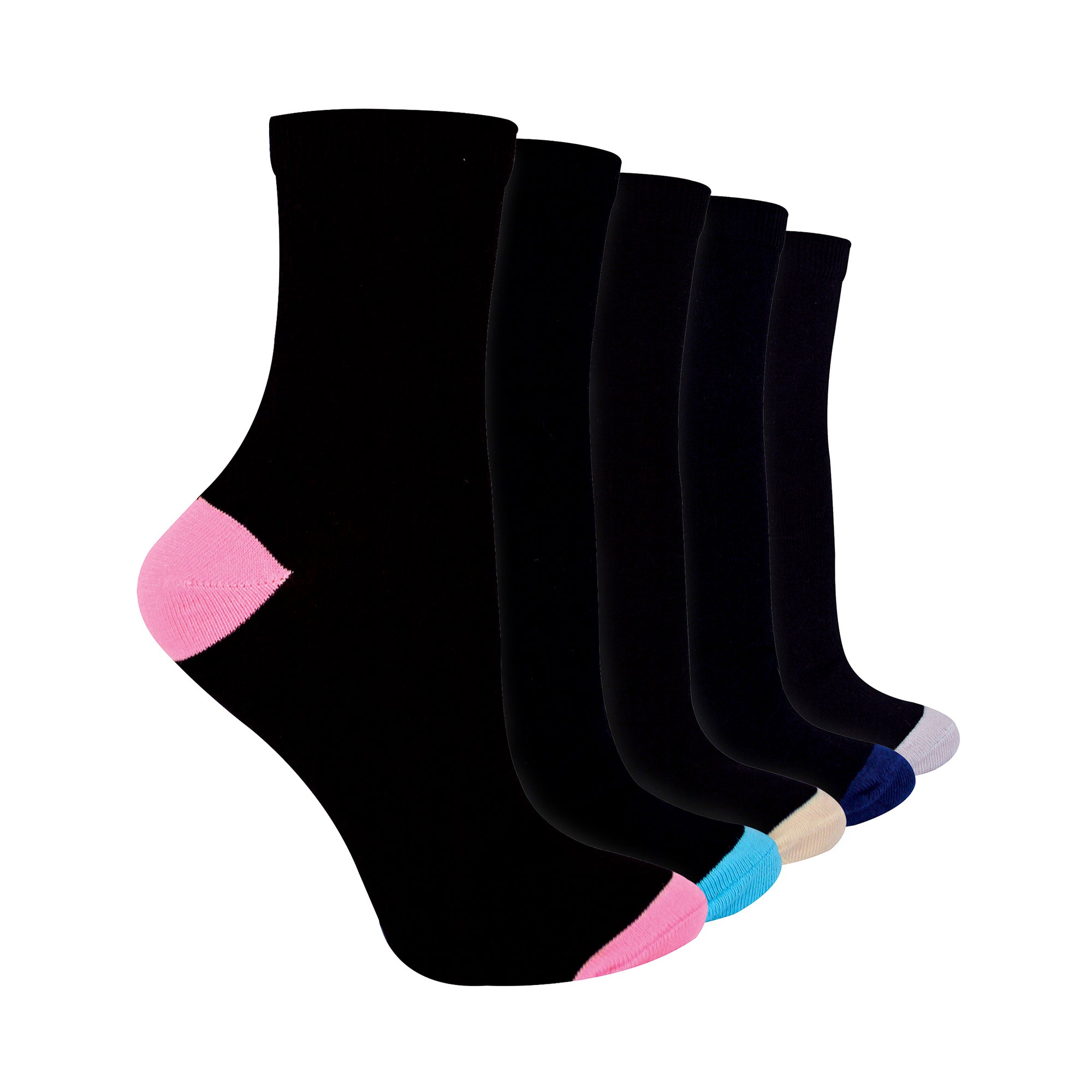 10 Pack Ladies Value Pack Heel & Toe Socks