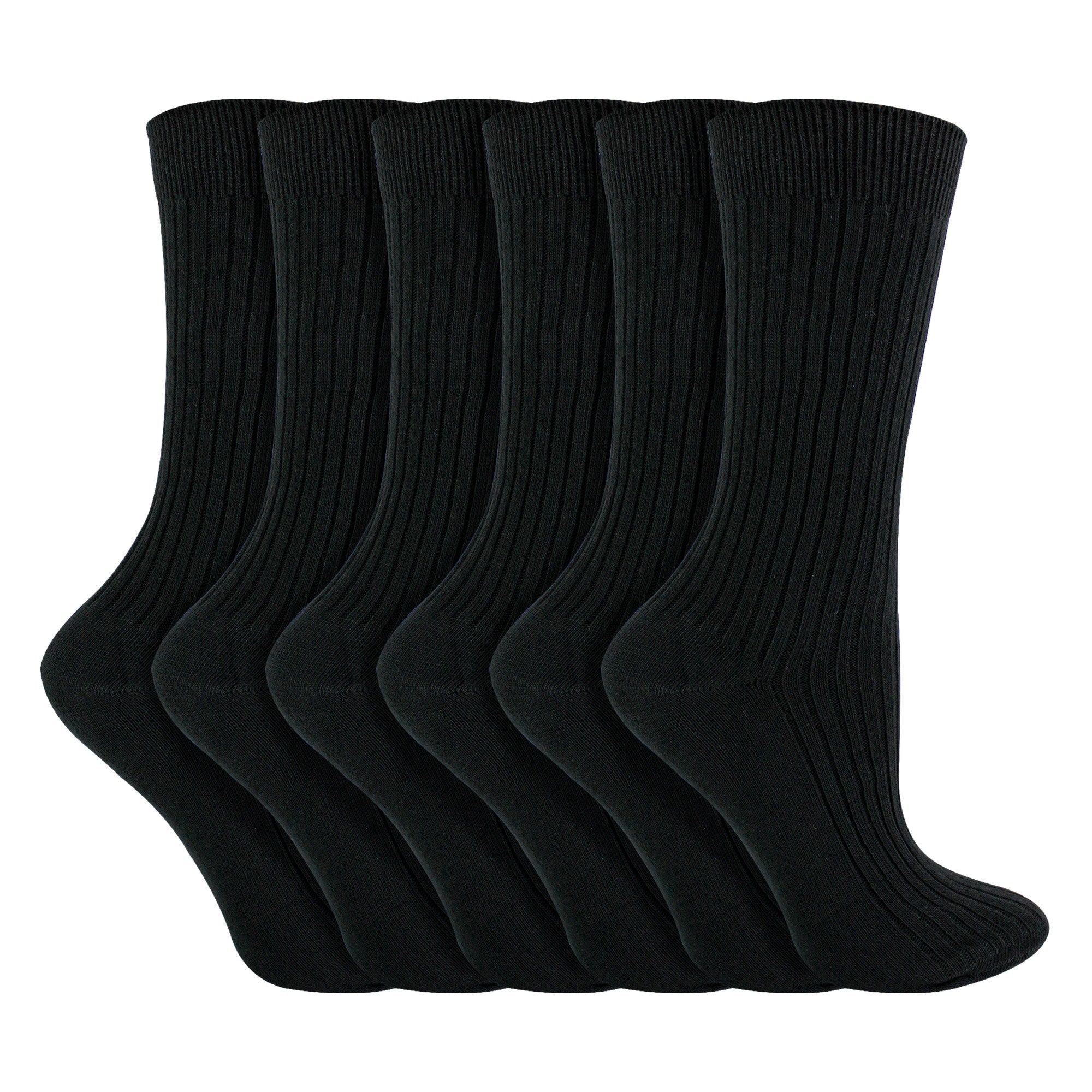 6 Pack Kids 100% Cotton Breathable Socks