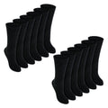 12 Pack Girls & Boys 100% Cotton Soft Breathable Loose Top Socks (2 Sizes)