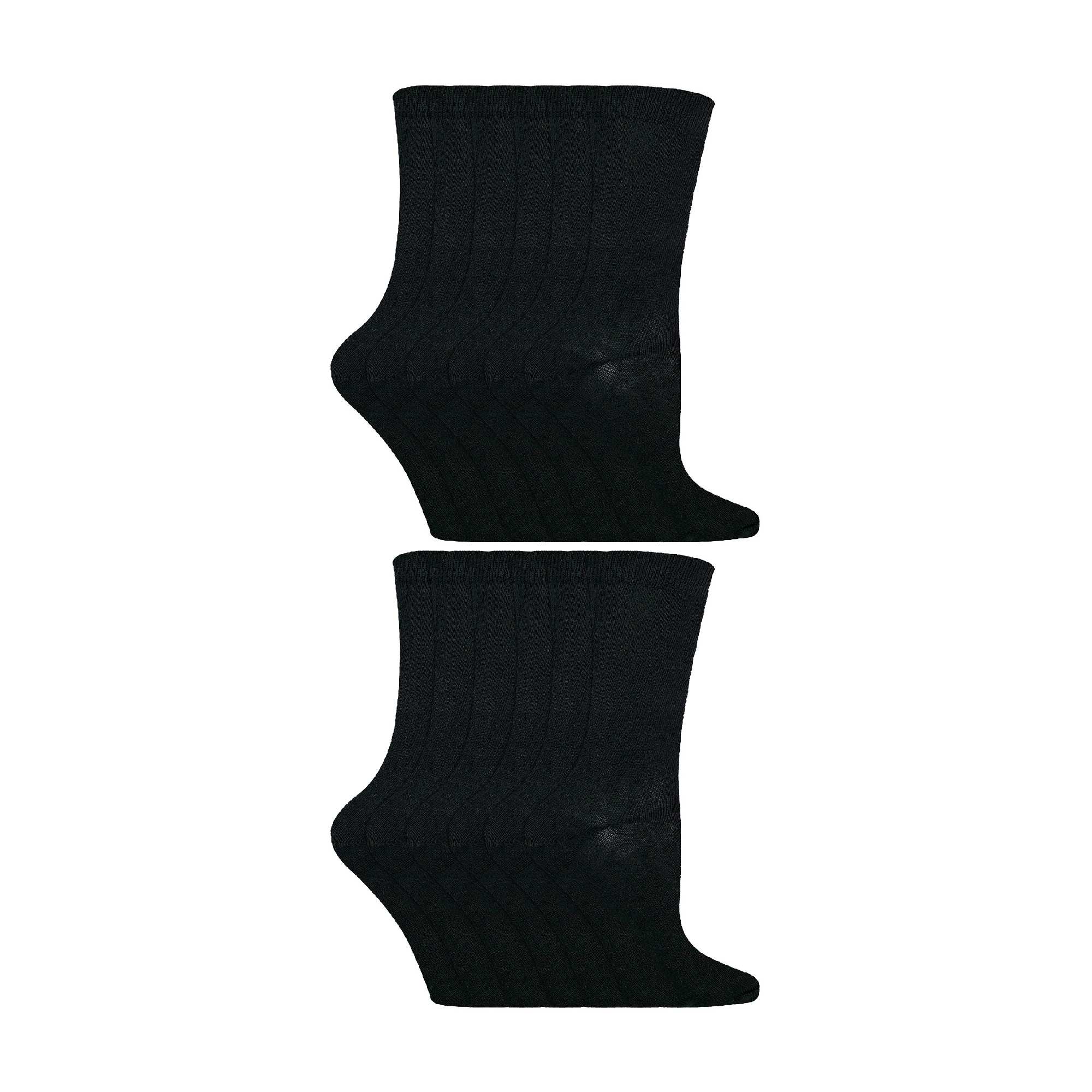 12 Pair Kids Breathable Bamboo Plain Socks for School