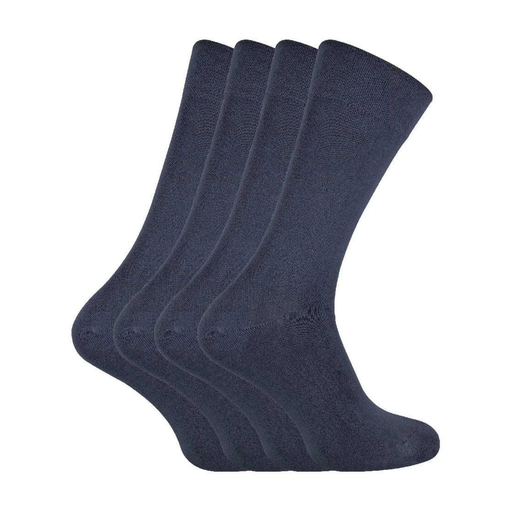 4 Pack Unisex Luxury Bamboo Crew Dress Socks