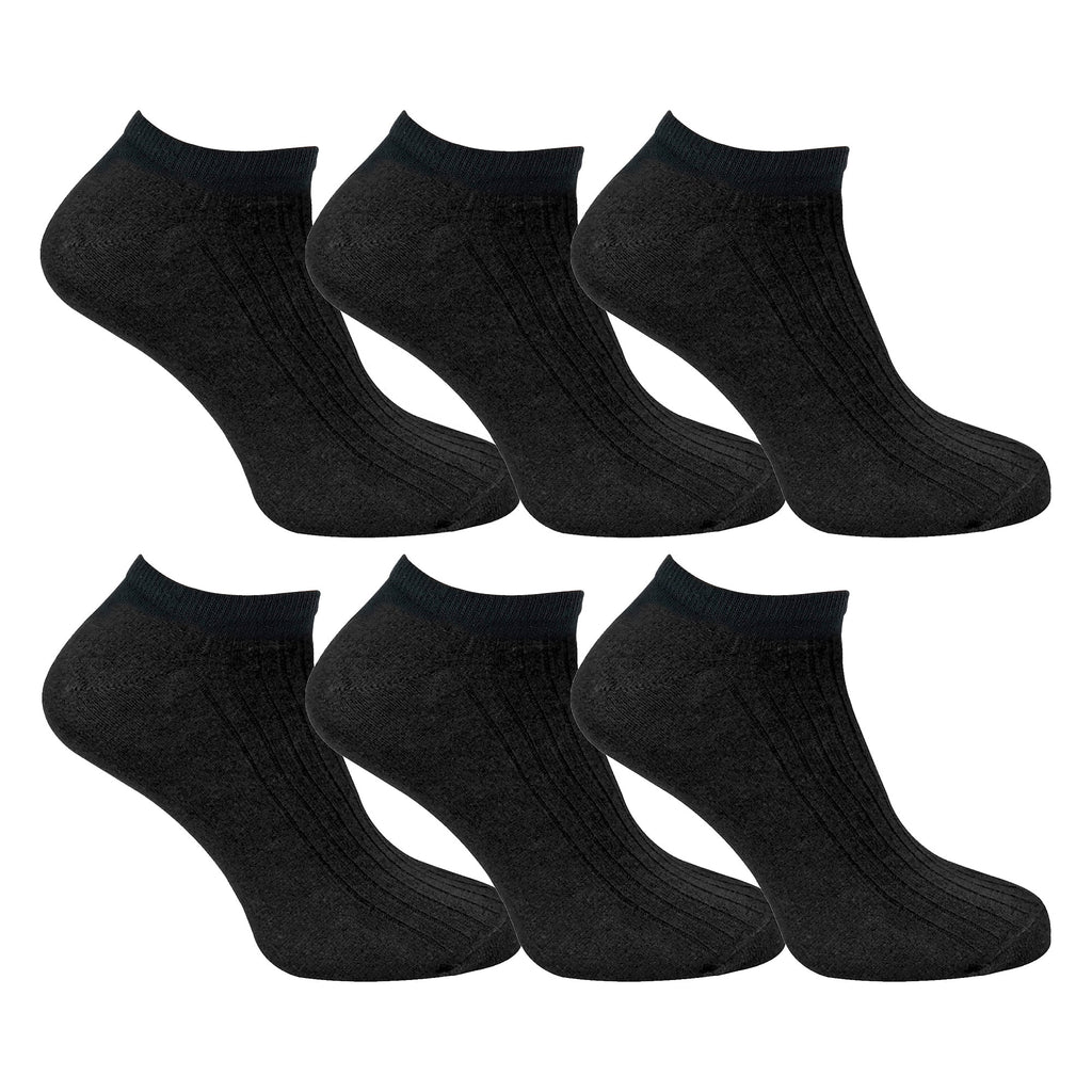 12 Pack Womens 100% Cotton Trainer Socks