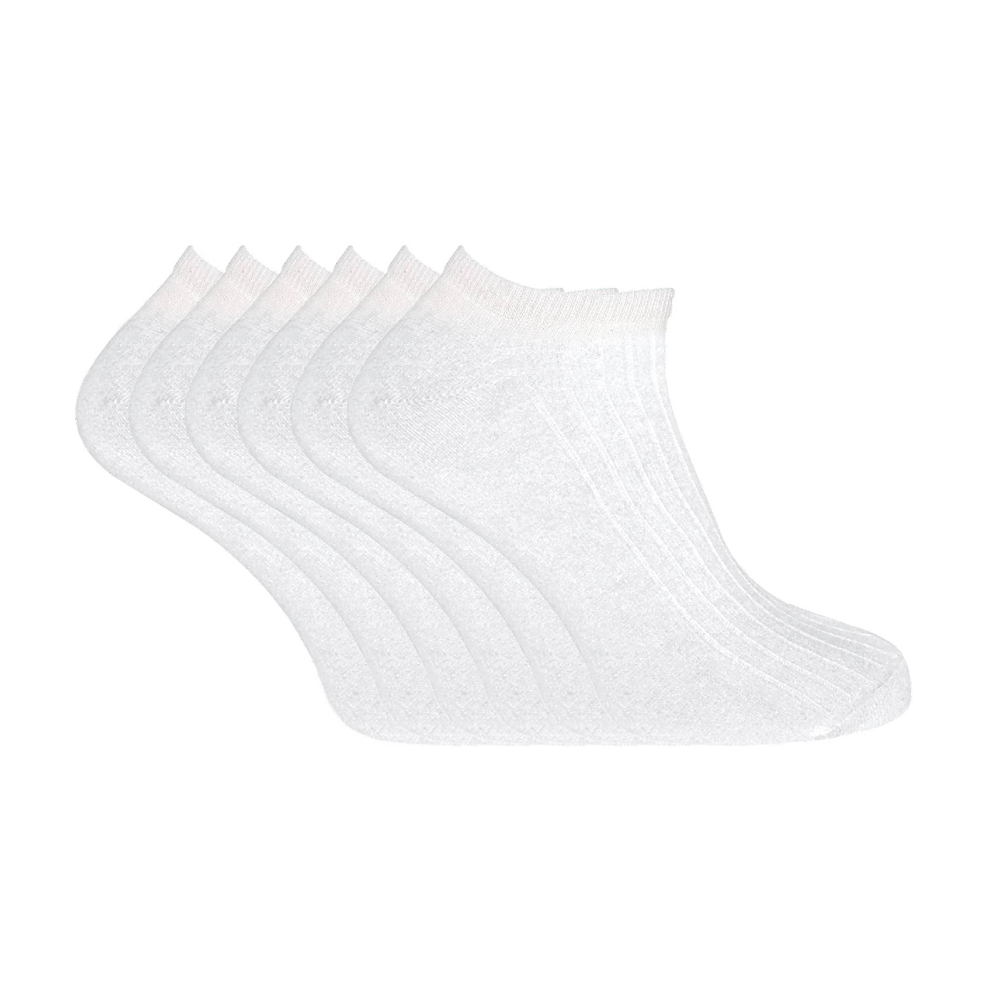 6 Pack Ladies Ankle Low Cut 100% Soft Cotton Socks
