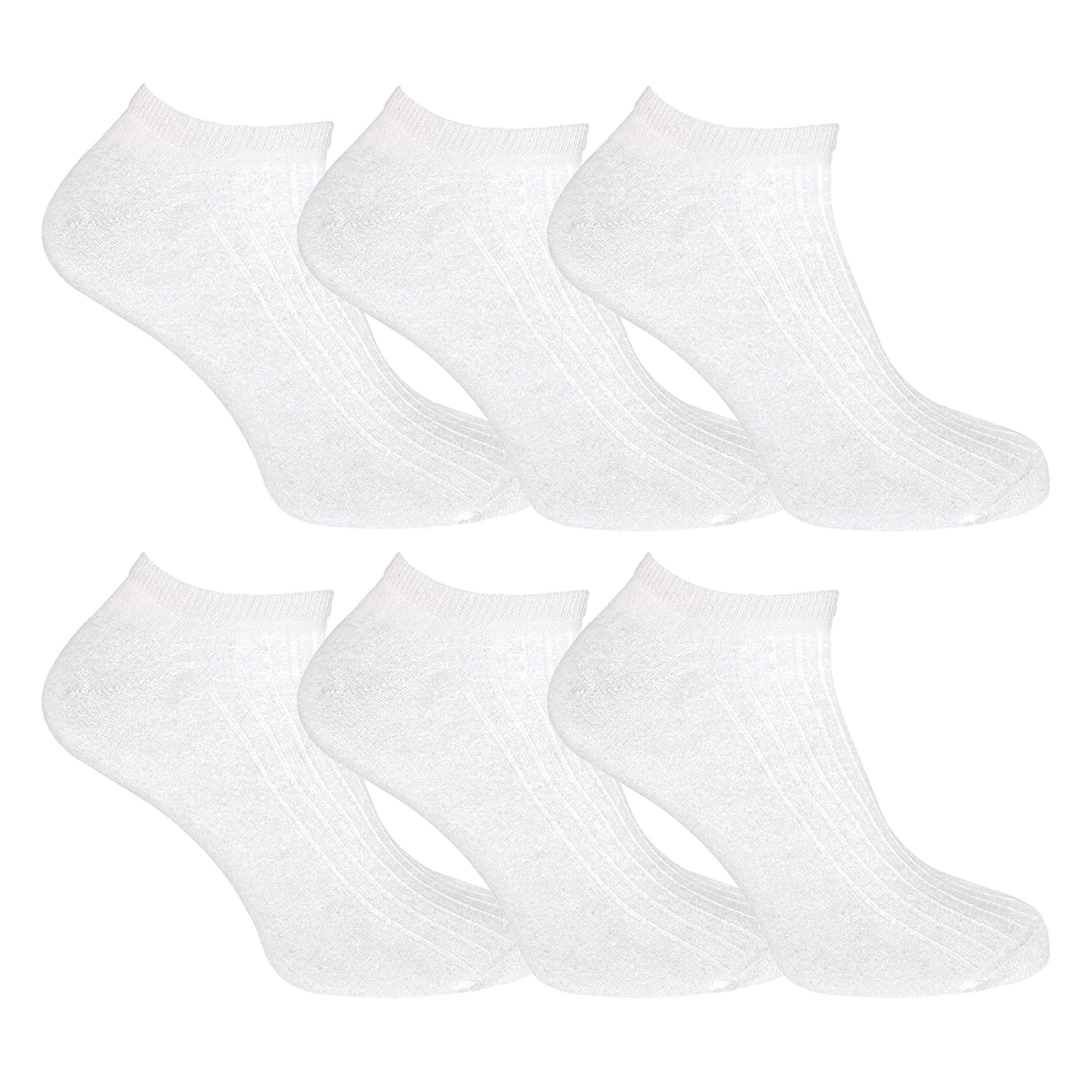 12 Pack Womens 100% Cotton Trainer Socks