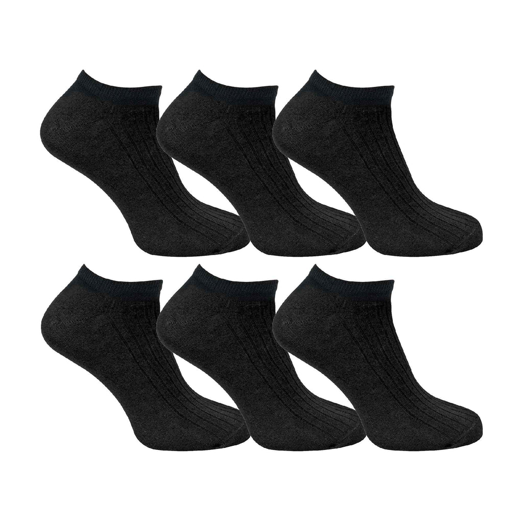 6 Pack Kids 100% Cotton Low Cut Ankle Socks