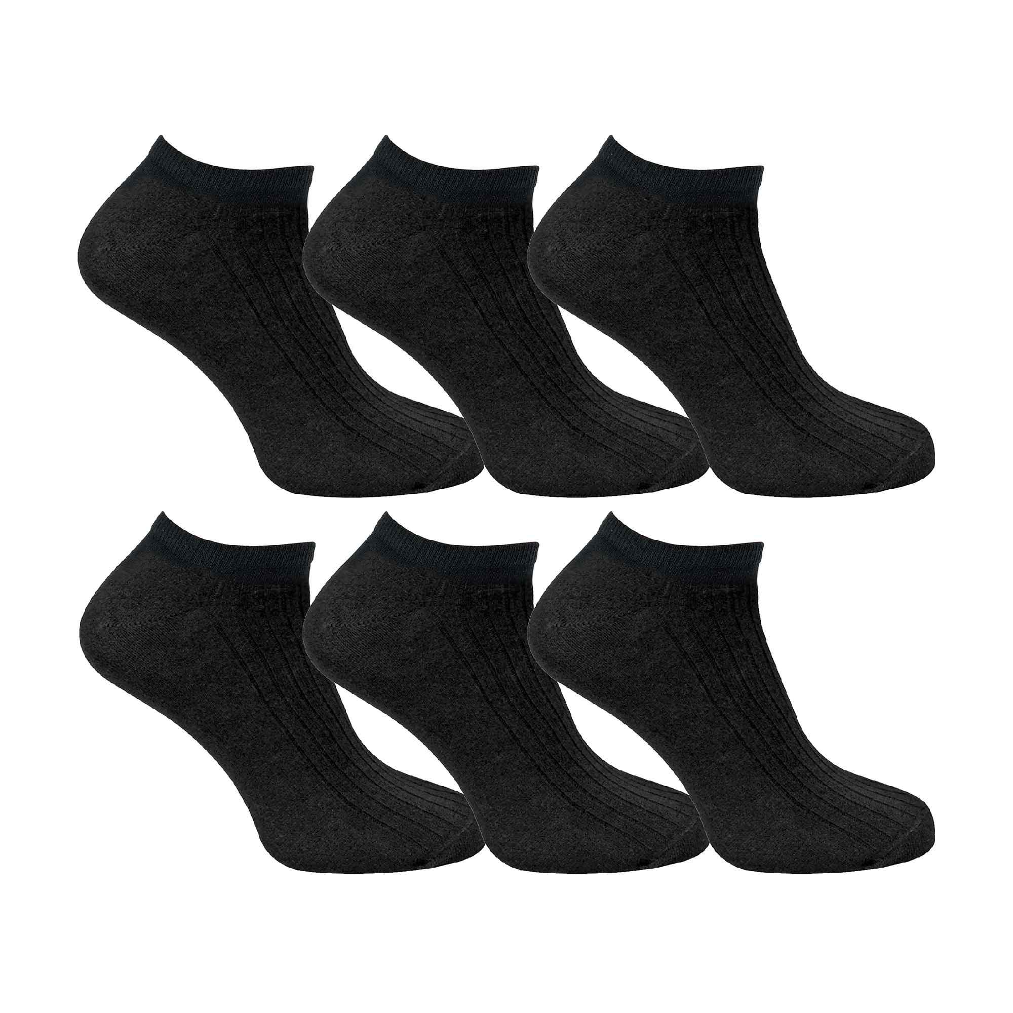 6 Pack Kids 100% Cotton Low Cut Ankle Socks