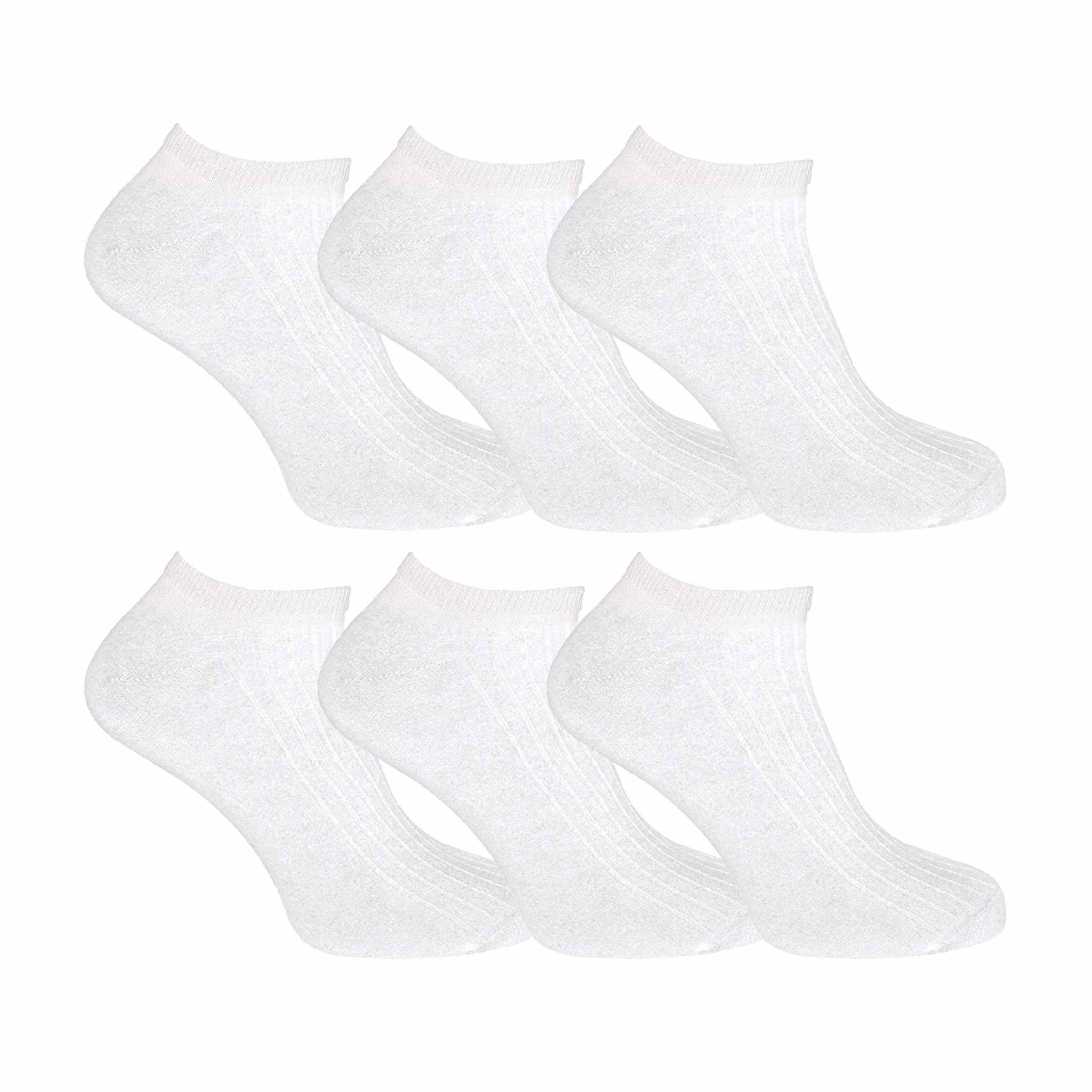 6 Pack Kids 100% Cotton Low Cut Ankle Socks