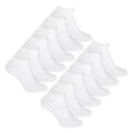 12 Pack Kids 100% Cotton Trainer Socks