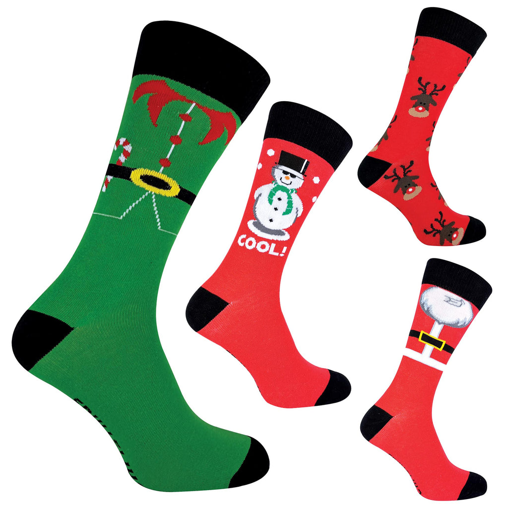 Mens Funny Christmas Dress Socks for Stocking Gift Ideas