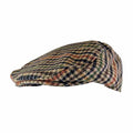 Mens Houndstooth Plaid Wool Blend Newsboy Flat Cap