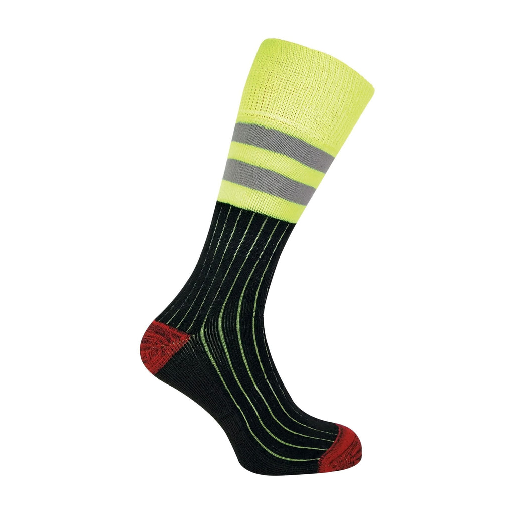 Mens Heavy Duty Cotton Hi Viz Work Socks (Multipack Options)