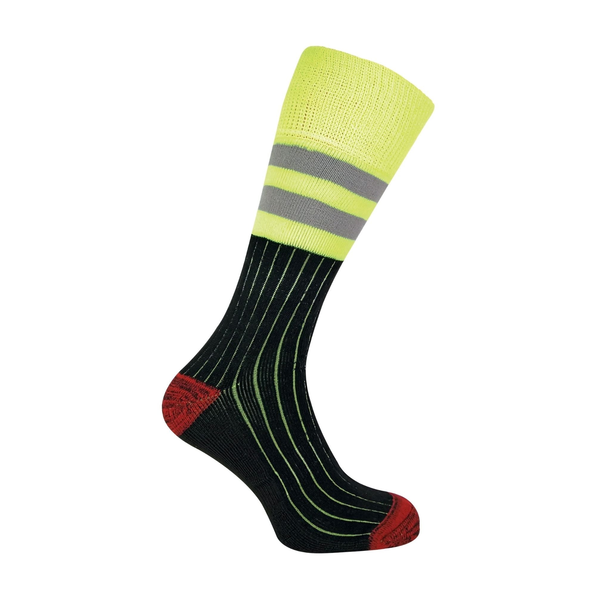 Mens Heavy Duty Cotton Hi Viz Work Socks (Multipack Options)
