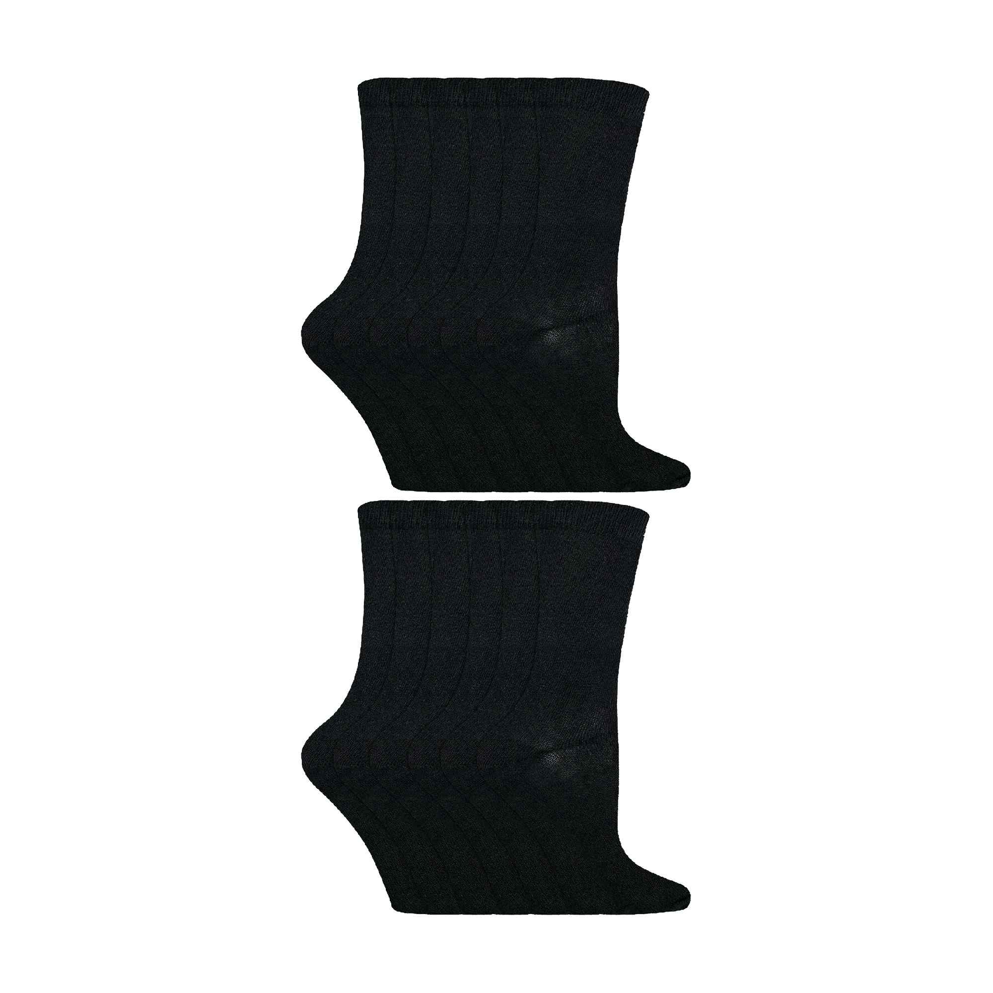 12 Pair Kids Soft Cotton Colourful Casual Plain Dress Socks