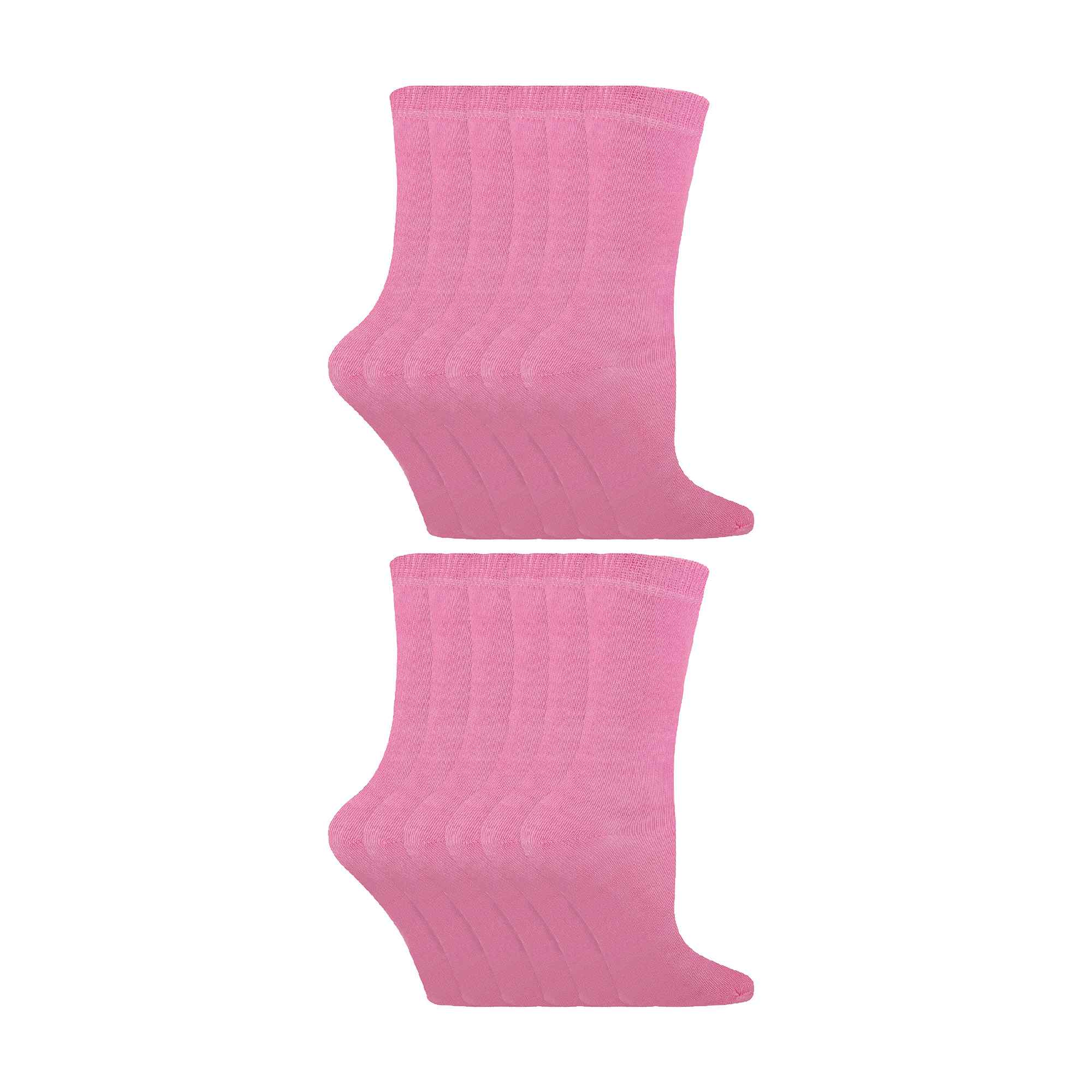 12 Pair Kids Soft Cotton Colourful Casual Plain Dress Socks