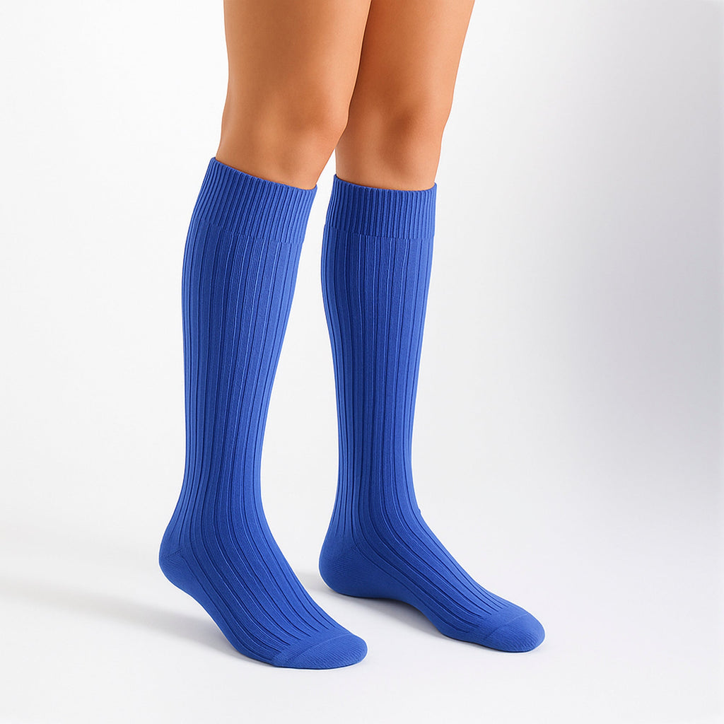 Ladies 3 Pack Knee High 100% Cotton Soft Breathable Socks