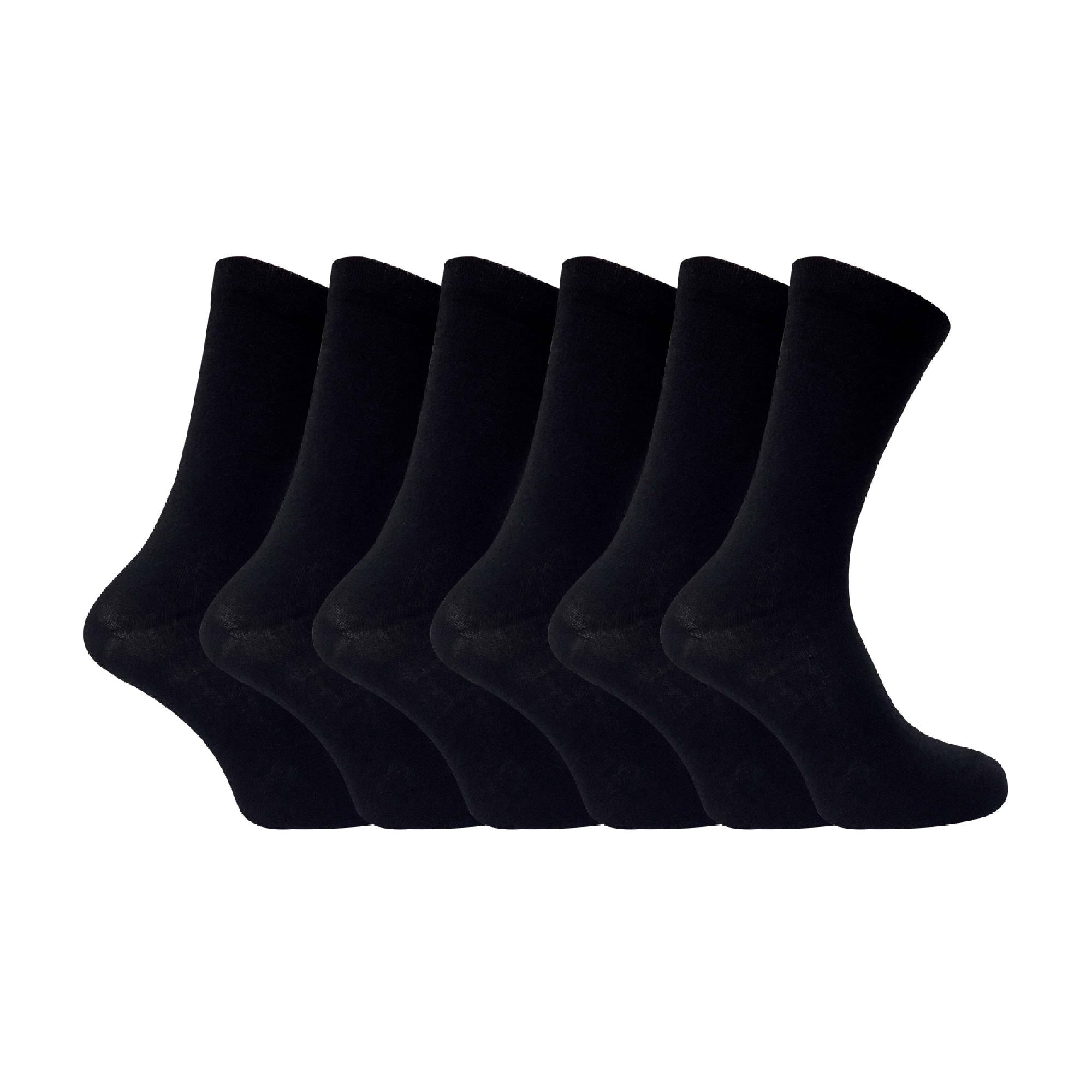 6 Pack Mens Patterned Coloured Soft Cotton Dress Socks