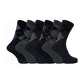 6 Pack Mens Patterned Coloured Soft Cotton Dress Socks