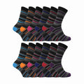 Mens 12 Pairs Cotton Rich Formal Dress Coloured Socks