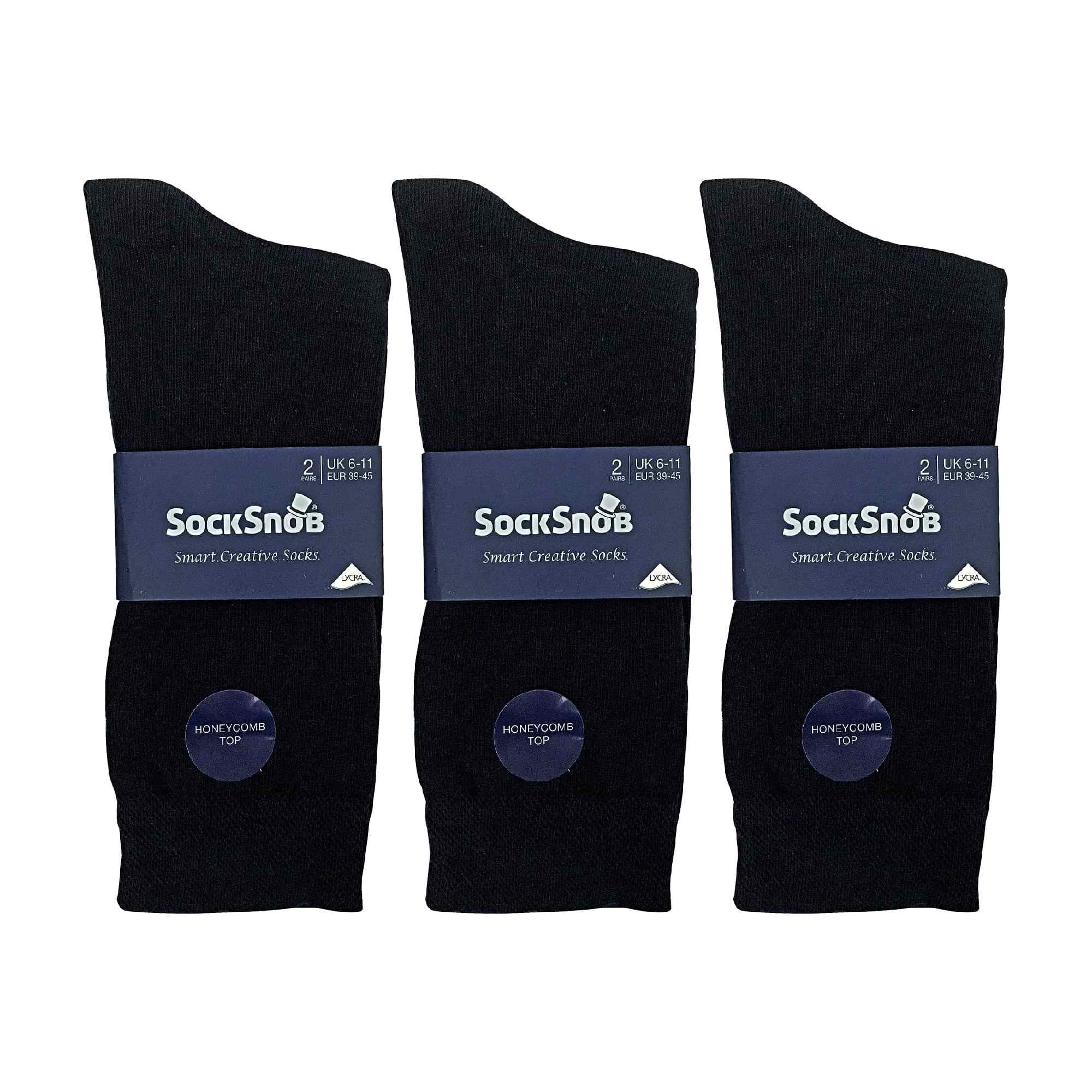 6 Pack Mens Colourful Striped Patterned Dress Cotton Socks