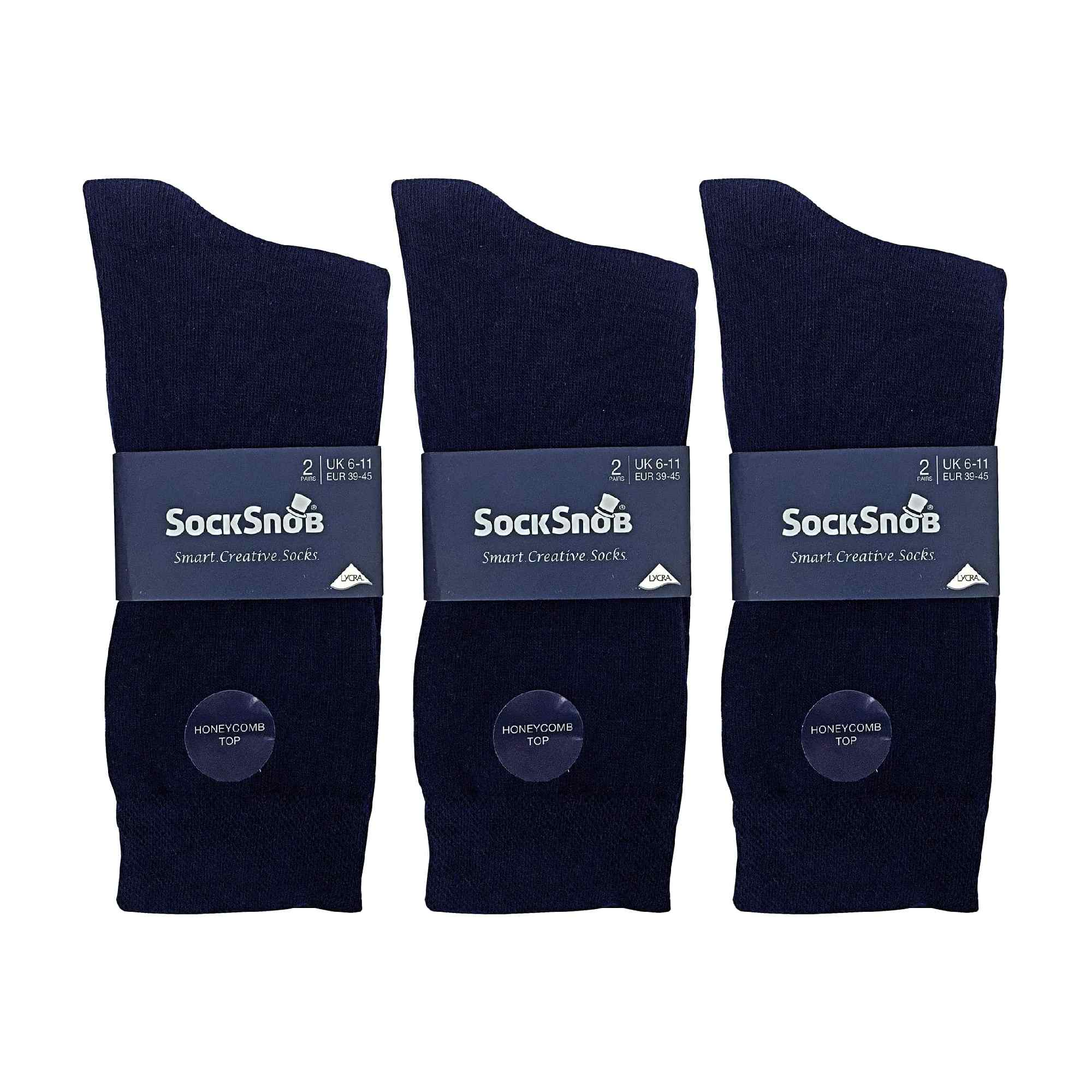 6 Pack Mens Colourful Striped Patterned Dress Cotton Socks