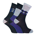 6 Pack Mens Blue Grey Argyle Striped Fashion Dress Socks