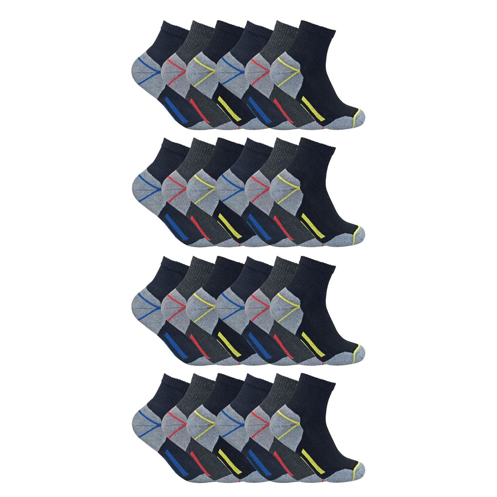 Mens Ultimate Cotton Quarter Length Short Work Socks (Multipack Options)