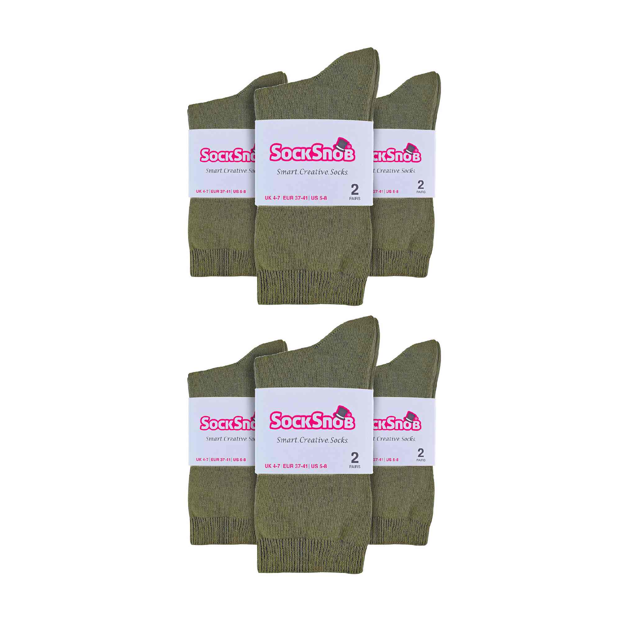 Ladies Plain Coloured Cotton Rich Dress Socks (Multipack Options)