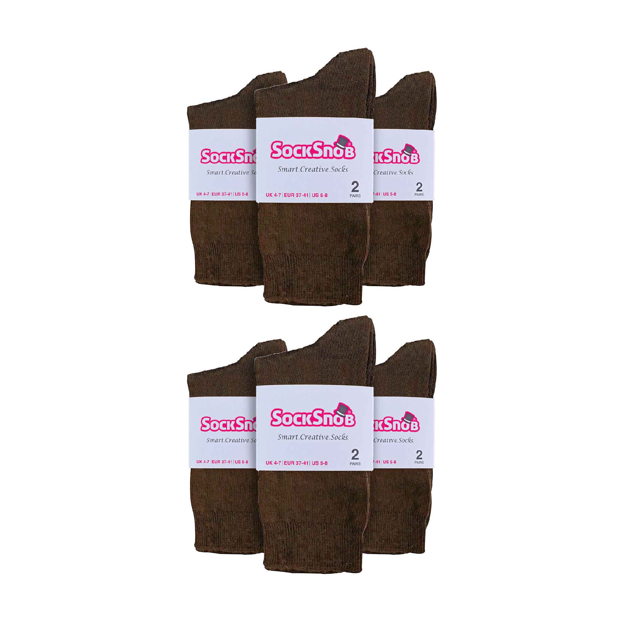 Ladies Plain Coloured Cotton Rich Dress Socks (Multipack Options)