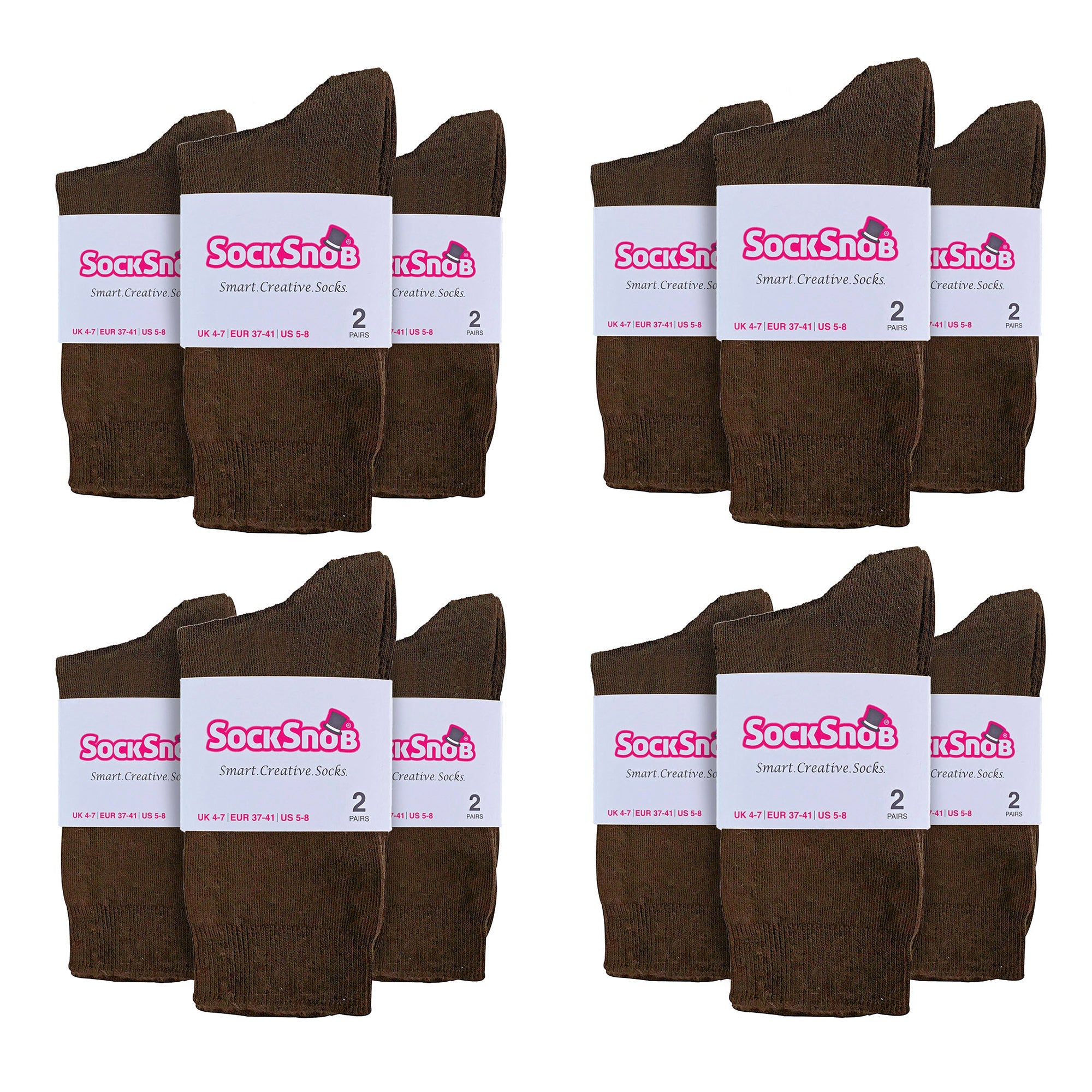 Ladies Plain Coloured Cotton Rich Dress Socks (Multipack Options)
