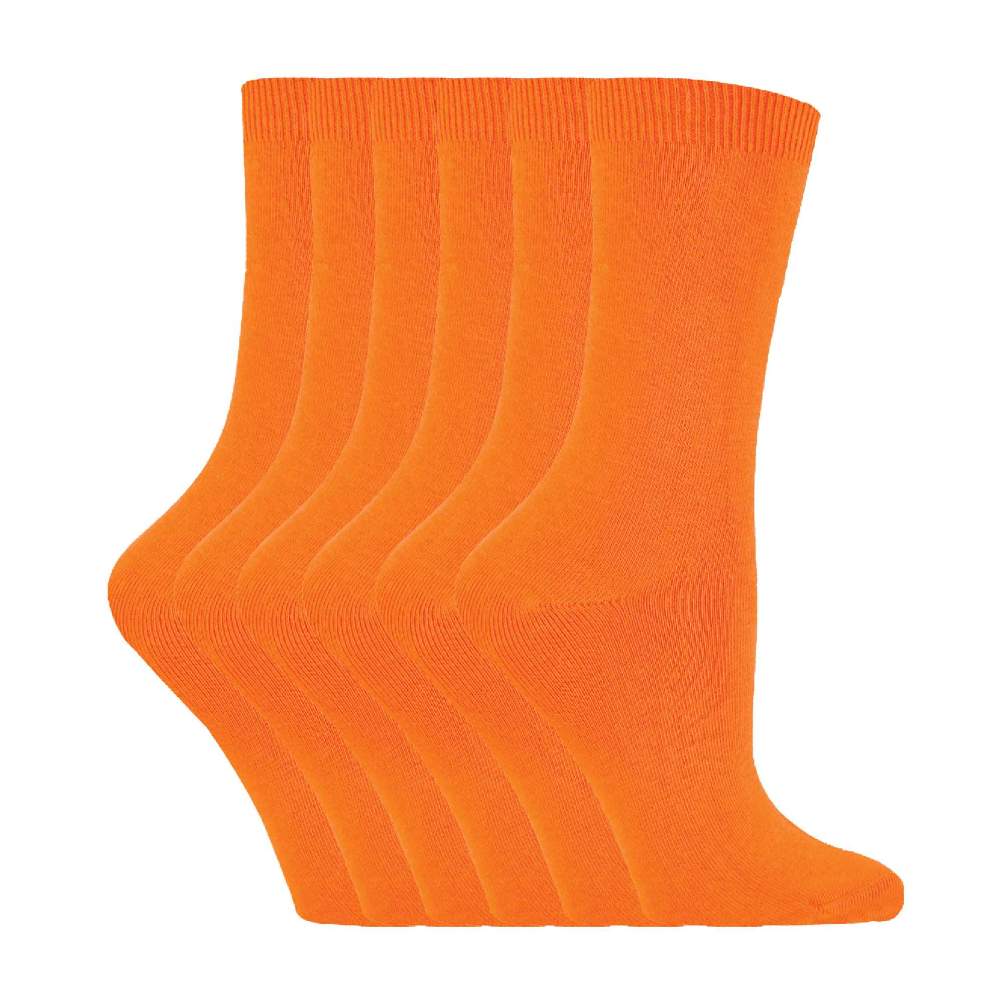 Ladies Plain Coloured Cotton Rich Dress Socks (Multipack Options)