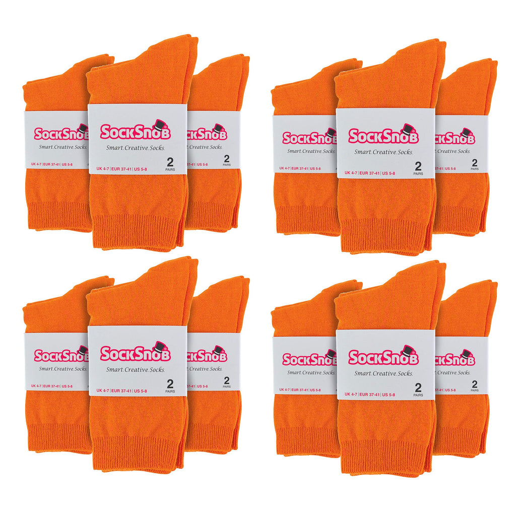 Ladies Plain Coloured Cotton Rich Dress Socks (Multipack Options)