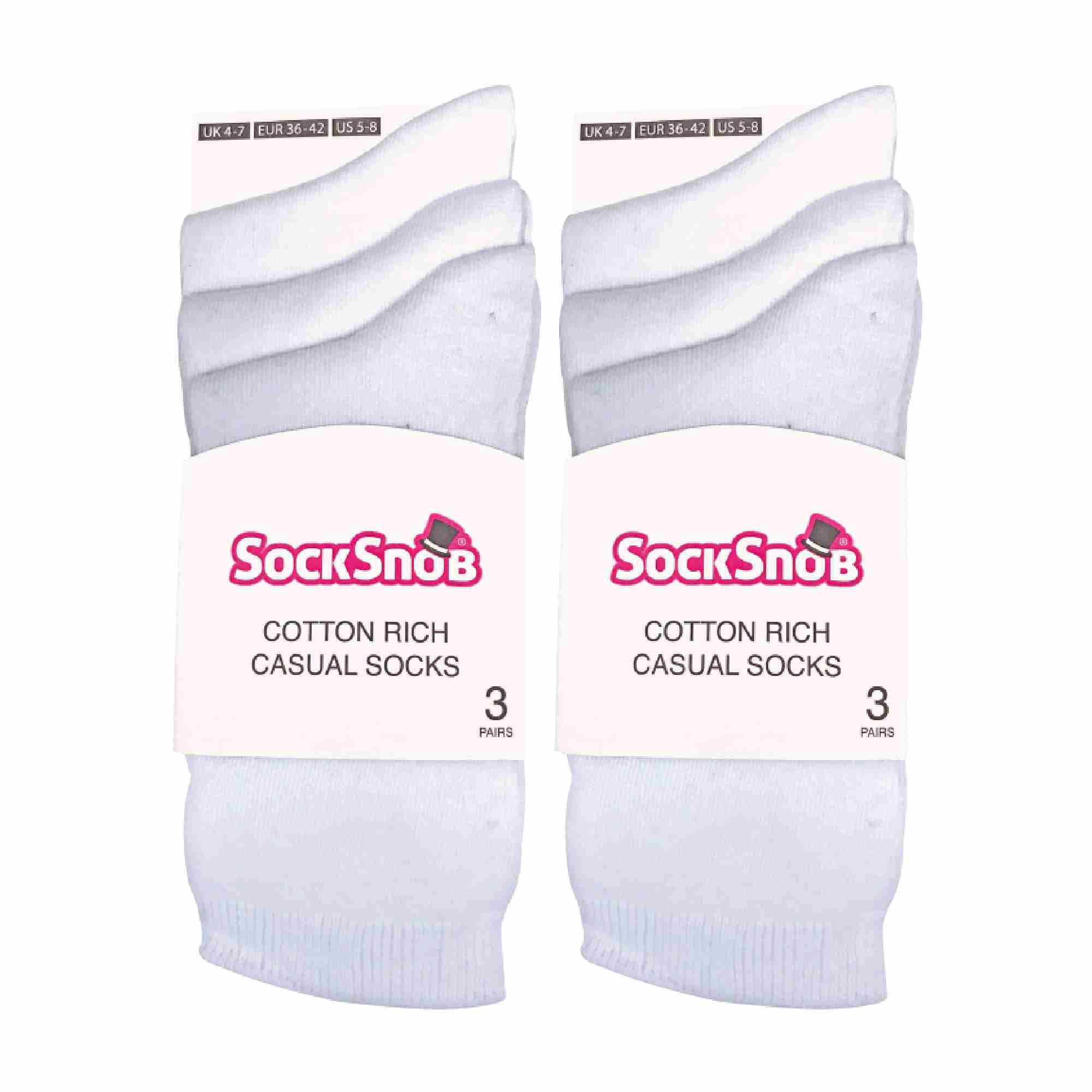 Ladies Plain Coloured Cotton Rich Dress Socks (Multipack Options)