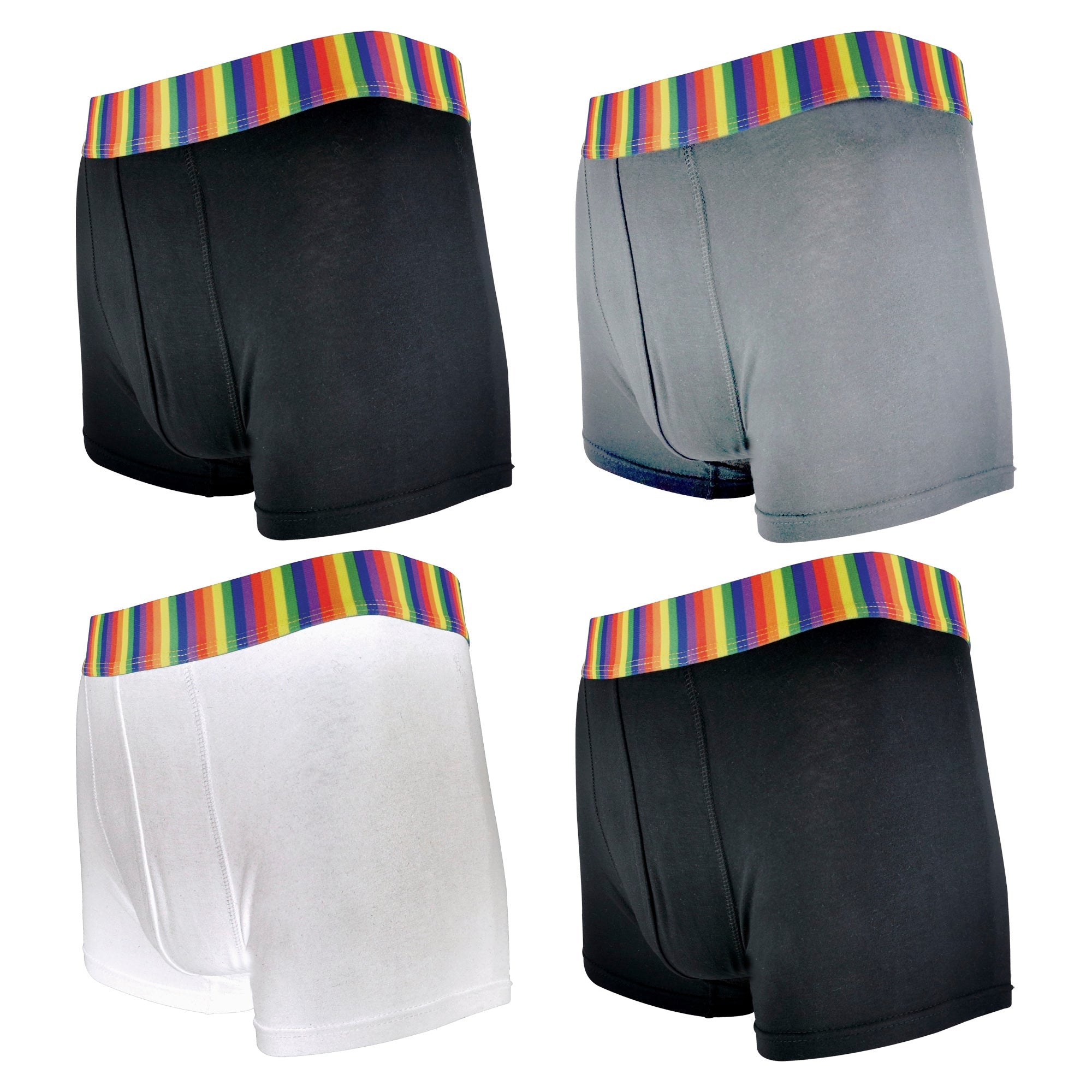Mens Rainbow Socks & Boxers Set | 4 Pack Boxers & 3 Pack Striped Novelty Socks