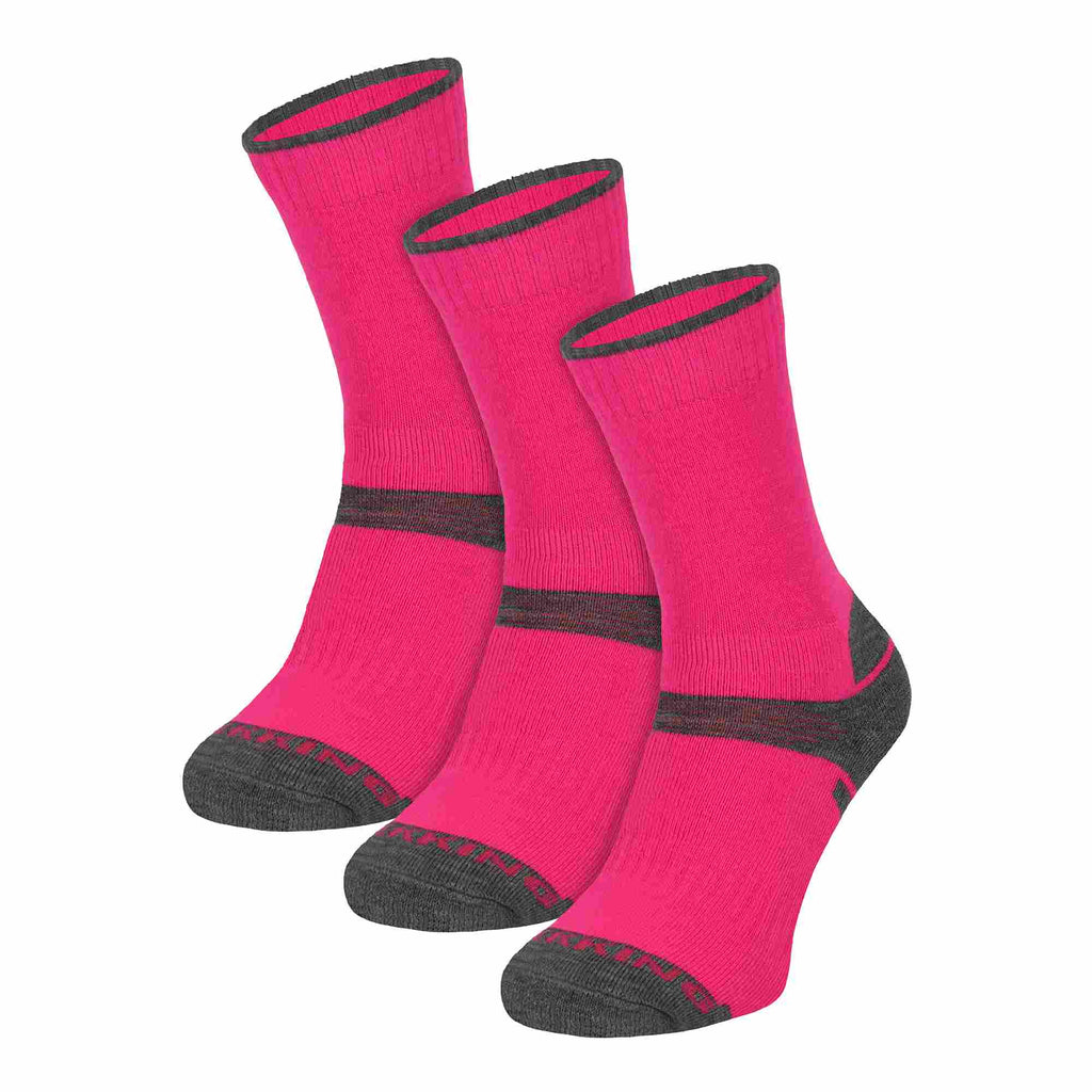 3 Pack Kids Merino Wool Hiking Socks (3 Sizes)