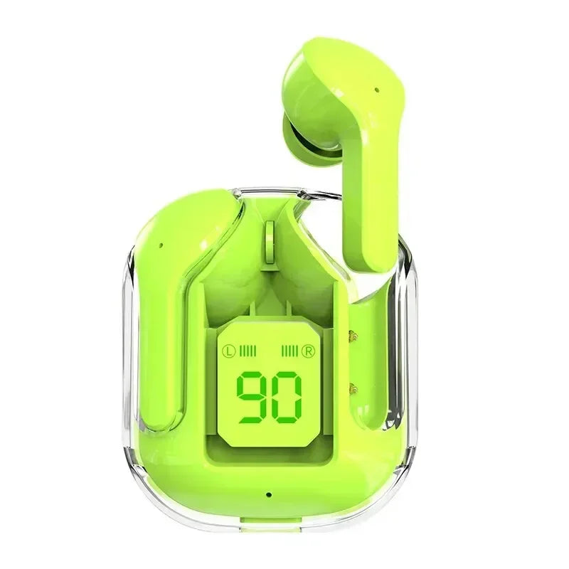 T2 tws Wireless Bluetooth Headset Transparent ENC Headphones LED Power Digital Display Stereo Sound Earphones for all smartphone
