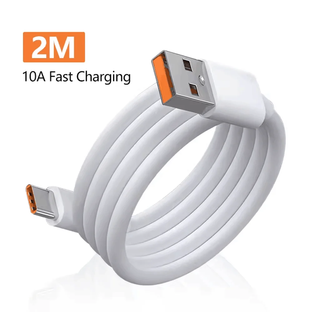 10A 120W USB Type C Cable Fast Charging Wire For Huawei Mate 40 Honor Xiaomi Samsung Quick Charge USB C Phone Charger Data Cord
