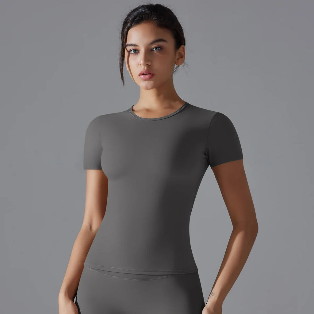 Yoga Vest Training Fitness Top Windproof Running Suit Solid Colour Cycling Fitness Quick Dry Women's Sweatshirt